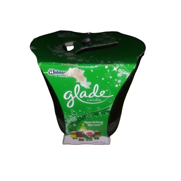 Glade Sparkling Spruce Holiday Candle 3.8 oz 2014 Holiday Evergreen Candle New - Picture 5 of 7